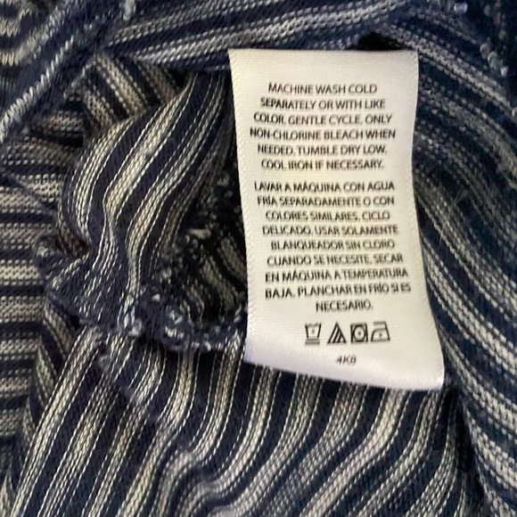 Terra & Sky 1X Top Striped Ruffle Elbow Sleeves - Picture 5 of 5